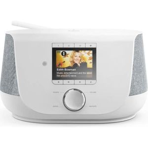 Hama DAB+ digitale radio, internetradio (smart radio met 2-weg luidspreker & mobiele telefoon oplaadfunctie, WLAN/DAB/DAB+/FM, Bluetooth/Spotify Streaming, stationknoppen, radio-wekker, app)