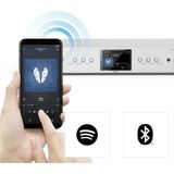 Hama HiFi-tuner - DAB+/Internetradio/Bluetooth - USB-A - Digitale Radio - Alarmfunctie - Zilver