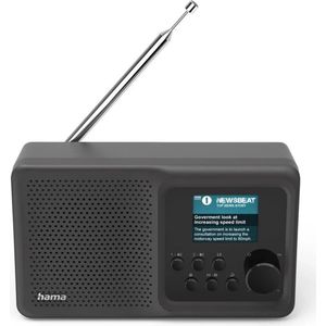 Hama Digitale Radio - DAB+ - FM/Bluetooth - USB-A - Met Accuvoeding - Zwart