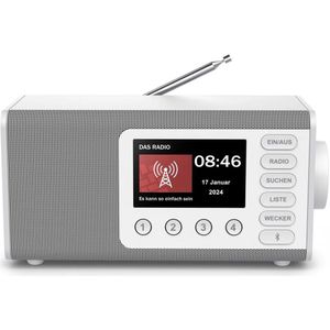 Hama DR1001 (DAB+, DAB, FM, Bluetooth), Radio, Wit