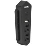 Hama 00054406 interface hub USB 2.0 480 Mbit/s Zwart