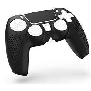 Hama Playstation Controller Case (siliconen dop, DualSense PS5 controllerbescherming) zwart, sc zwart, grip oppervlak, SC ZWART, Greepvlak