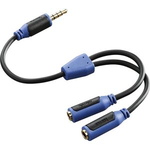 Hama Super Soft audio kabel 3.5mm 2 x 3.5mm Zwart, Blauw