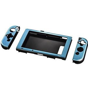 Hama Harde schaal voor Nintendo Switch (consolehoes en Joy Cons, ergonomisch voor betere grip, slim bumper, beschermhoes, harde schaal, 3 stuks) blauw metallic