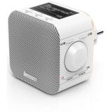 Hama Digitale Radio - PlugIn Radio - DAB+/DAB/FM/Bluetooth - Wekkerradio - Wit