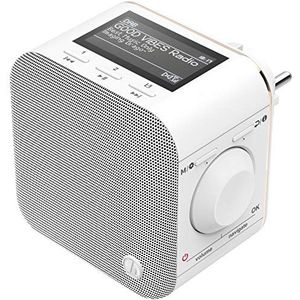 Hama Digitale Radio - PlugIn Radio - DAB+/DAB/FM/Bluetooth - Wekkerradio - Wit