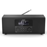 Hama Digitale radio DR1400 (DAB/DAB+/FM, radiowekker met 2 alarmtijden/snooze/timer, 4 stationknoppen, stereo, verlicht display, compacte digitale radio) zwart