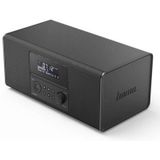 Hama DAB+ radio met cd-speler (Bluetooth/USB/FM/DAB digitale radio, radio-wekker met 2 alarmtijden/snooze/timer, 4 stationknoppen, stereo, verlicht display), zwart