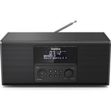 Hama DAB+ radio met cd-speler (Bluetooth/USB/FM/DAB digitale radio, radiowekker met 2 alarmtijden/snooze/timer, 4 stationtoetsen, stereo, verlicht display), zwart