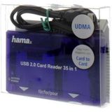 Hama - Card Reader Writer 35In1 - Blauw - USB 2.0