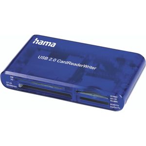 Hama - Card Reader Writer 35In1 - Blauw - USB 2.0