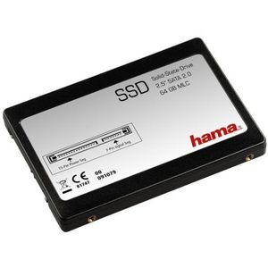 Hama Solid-State Drive (SSD) 6,4 cm (2,5 inch) SATA II, 64 GB MLC