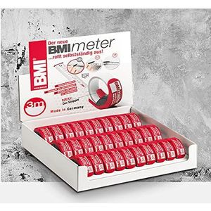 BMI Zakbandmaat BMImeter 429 (3 m, breedte 16 mm, verdeling mm/inch, roestvrij stalen band roestvrij + onbreekbaar, compact formaat, meetlint) 429351021