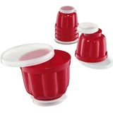 Kuchenprofi 7,5 cm Kleine Jelly Pudding Mallen, Set van 6, Rood