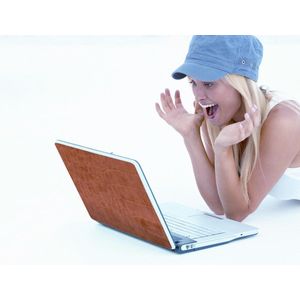 Laptop Hoes – Laptop Plakfolie – Kleeffolie – Plakplastiek – Folie voor Laptop - Bij te snijden op maat – Zelfklevend – Laat geen schade na – Herplaatsbaar – Cadeautip - Krokodil Oranje – Geschikt voor computers tot maximaal 17”