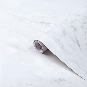 d-c-fix Marble Romeo Vinylstickers voor meubels, mat wit, marmerlook, zelfklevend, waterdicht, decoratief voor keuken, kast, deur, tafel, behang, rol, 67,5 cm x 2 m