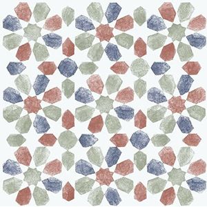 d-c-fix zelfklevende tegels Spaanse bladeren patroon 30,5 cm x 30,5 cm - vloertegels vinyl plaktegels vloer floor tiles peel and stick