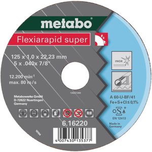 Metabo Accessoires Doorslijpschijf Ø 230x1,9x22,2 Inox Flexiamant super "Hydroresist" - 25 stuks - 616229000