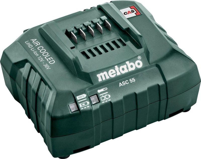 Metabo - ASC 55 - Acculader - Geschikt voor 12V en 36V LiHD-accus - AIR COOLED