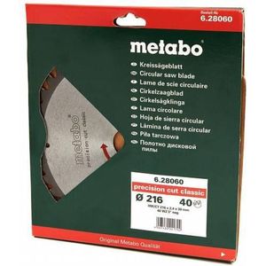 Metabo Cirkelzaagblad HW/CT 216x30mm 40 Tands WZ