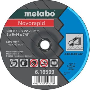 Metabo 616509000 Doorslijpschijf - 230 x 1,9 x 22,23mm - Staal