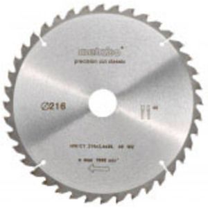 Metabo Cirkelzaagblad "Precision Cut" HW/CT Ø 216 mm, 30T WZ22 - 628062000