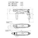 Metabo KHE 2860 Quick SDS-plus Combihamer incl. snelspanboorkop in koffer - 880W - 3,2J