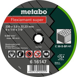 Metabo Accessoires Doorslijpschijf Ø 115x2,5x22,2 steen Flexiamant super - 25 stuks - 616728000