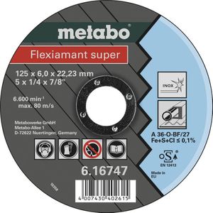 Metabo 616747000 Flexiamant super Slijpschijf Diameter 125 mm Boordiameter 22.23 mm 25 stuk(s)