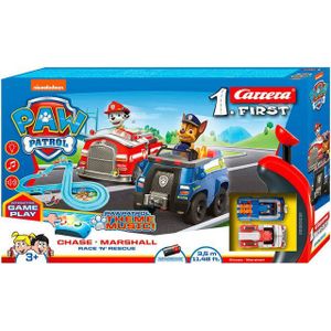 Carrera - Paw Patrol Race 'N' Rescue - Racebaanset - 2,4 m - 2 Voertuigen