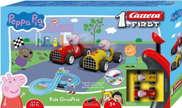 Carrera FIRST Peppa Pig - Kids GranPrix - Peppa Pig vs. George - Racebaan 2,4m Racebaan