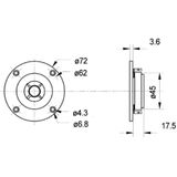 Visaton VS-DTW72/8 - 8 Ohm Dome Tweeter