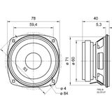 FRS 8 - 4 Ohm - 8 cm (3,3") HiFi fullrange-driver Visaton