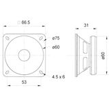 Visaton Inbouw Speaker 6,5 cm Breedbandluidspreker