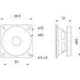 Visaton Inbouw Speaker 6,5 cm Breedbandluidspreker