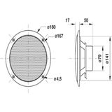 Visaton luidsprekers Full-range luidspreker zoutwaterbestendig 16 cm