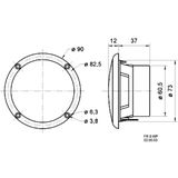 Visaton - FR 8 WP - Full-range Luidspreker - Zwart - 8 cm - 8 Ohm - 15 W nominaal