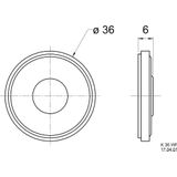 Visaton K 36 WP - 8 Ohm 1.4 inch 3.6 cm Mini-luidspreker 1 W 8 Ω Zwart Kunststof membraan, Vochtbestendig
