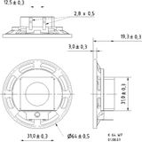 Visaton - K 64 WP - Luidspreker - Zwart - 6,4 cm Full-Range