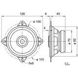 Visaton Vs-px10 2-weg Luidspreker 10 cm (4) 4 Ohm