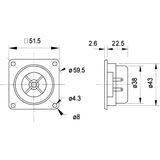 Visaton SC 5 Tweeter-kap 60 W 8 Ω