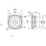 Visaton vs-f8sc/8 – luidspreker zwart