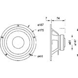 Visaton Vs-w170s/8 Woofer 17 cm (6.5 ) 8 Ohm