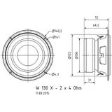 Visaton - W 130 - Woofer - 13 cm - 4 Ohm - Polypropyleen Membraan