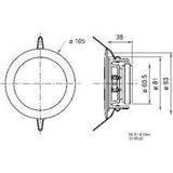 Visaton DL8 Plafondluidspreker 30W 8 Ohm