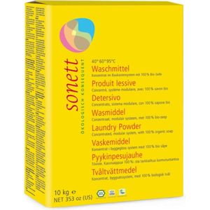 Sonett - Wasmiddel Poeder - Witte en Gekleurde Was - Ecologisch - Plantaardige Zeep