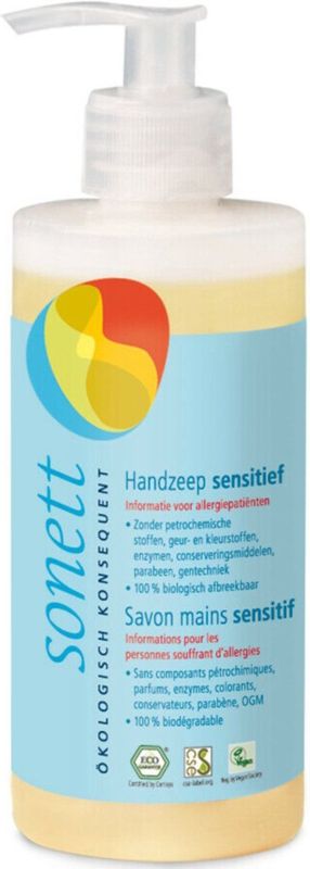 Sonett - Handzeep Sensitive - 300 ml - Biologisch Afbreekbaar - Ecologisch Geproduceerd