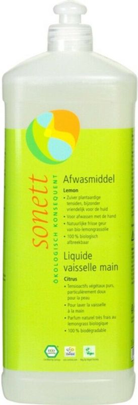 Sonett - Afwasmiddel - Lemon - 1000ml - Natuurlijke Ingrediënten