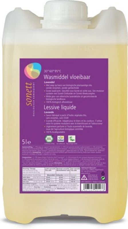 Sonett - Wasmiddel Vloeibaar - Lavendel - 5L - Ecologisch