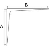 DX Plankdrager Herakles 500x450mm - Aluminium zilver